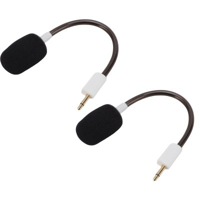 EBTOOLS Detachable Microphone, Replacement Game Mic 3.5mm, Game Headset Microphone, Fit for BlackShark V2, V2 Pro (not for Version 2023) Gaming Headset, Noise Cancelling, 2 Pack (White)