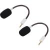 EBTOOLS Detachable Microphone, Replacement Game Mic 3.5mm, Game Headset Microphone, Fit for BlackShark V2, V2 Pro (not for Version 2023) Gaming Headset, Noise Cancelling, 2 Pack (White) view 1