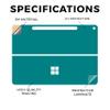 Tablet Skin Compatible with Microsoft Surface Pro 12" (2025) - Solid Teal - Premium 3M Vinyl Protective Wrap Decal Cover - Easy to Apply | Crafted in The USA by MightySkins view 2