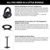Atomos StudioSonic Professional Over-Ear Headphones (Black) | Passive Noise Isolation with MHE-325 3.5mm TRS to 1/4" TRS Headphone Adaptor Cable, 25 FT and Headphone Stand (Black) Essential Bundle Set view 2