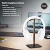 Atomos StudioSonic Professional Over-Ear Headphones (Black) | Passive Noise Isolation with MHE-325 3.5mm TRS to 1/4" TRS Headphone Adaptor Cable, 25 FT and Headphone Stand (Black) Essential Bundle Set view 4