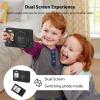 Serounder 4K Digital Camera, 48MP Compact Vlog Dual Screen Video Camera with 18X Zoom 2.4 Inch Display for Portable Travel Photography (Black) view 4