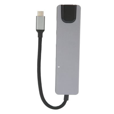 6 in 1 USB C Docking Hub with 87W PD, 4K, RJ45, 2 USB3.0 Ports, Type C Ports Stable Data Transfer for Multi Device Connectivity