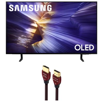Samsung QN42S90FAEXZA 42 Inch 4K OLED Smart TV with a WireLogic Ruby 8ft Ultra High Speed 4K-8K-10K HDMI Cable (2025)