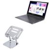 BoxWave Stand and Mount Compatible with EYY 2 in 1 Laptop Computer Model Yoga 3200U (15.6 in) - Executive VersaView Laptop Stand, Ergonomic Adjustable Viewing Angle Metallic Riser - Metallic Silver view 1