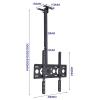 TV Mount - 360 Rotation Tilt TV Bracket, Ceiling Adjustable Tv Wall Mount, Support Adapts to Most LCD Monitors from 32 to 55 Inches, with Loading 110 Lbs view 2