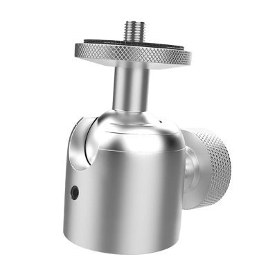 AsrMyjcx Mini Ball Head Metal Swivel /4" Screw Tripod Mount for Phone Light Stand Monopods Projector DSLR Cameras
