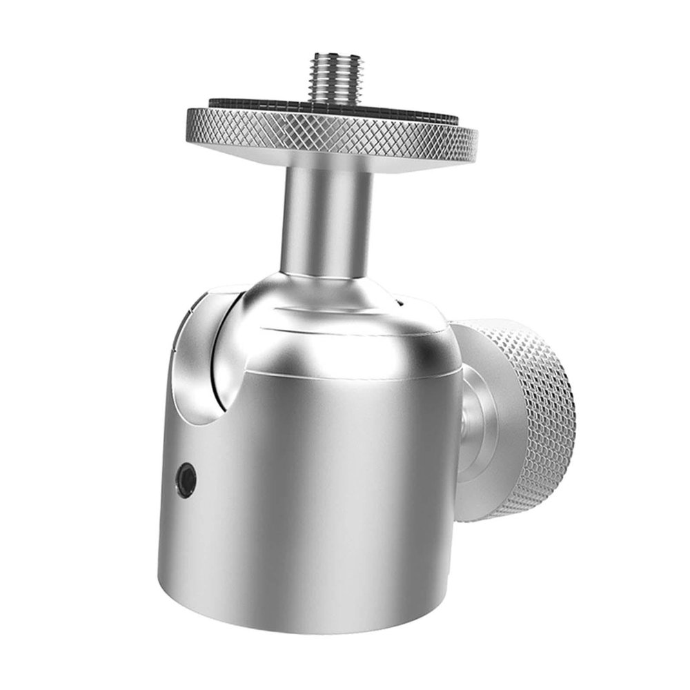 AsrMyjcx Mini Ball Head Metal Swivel /4" Screw Tripod Mount for Phone Light Stand Monopods Projector DSLR Cameras
