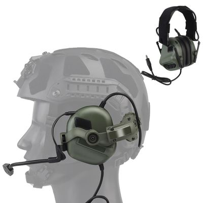 TACWJDM Tactical Fast Helmet Headset, Active Noise Reduction & Sound Pickup Headset, Electronic Shooting Ear Protection(OD)