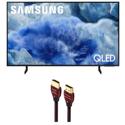 Samsung QN50Q8FAAFXZA 50 Inch Class QLED Q8F 4K Vision AI Smart TV with a WireLogic Ruby 8ft Ultra High Speed 4K-8K-10K HDMI Cable (2025)
