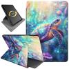 360 Rotating Stand Case for 6" Kindle (11th Generation-2024/2022 Release), PU Leather Folio Cover with Auto Wake/Sleep, Durable Shockproof Protective Case for Men, Women, Colorful Turtle view 1