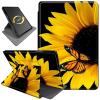 360 Rotating Stand Case for 6" Kindle 10th Generation (2019, Model: J9G29R), PU Leather Folio Cover with Auto Wake/Sleep, Durable Shockproof Protective Case for Men, Women, Butterfly Sunflower view 1