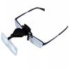 MVUYO Glasses Clip Magnifier Hands Free Magnifier with Light and 3 Adjustable Lenses for Repair view 1