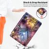 360Rotating Stand Case for 6" Kindle Paperwhite (10th Generation,2018 Release), PU Leather Folio Cover with Auto Wake/Sleep, Durable Shockproof Protective Case for Men Women, Galaxy Dragonfly view 4