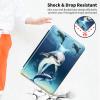 360 Rotating Stand Case for 6" Kindle 10th Generation (2019, Model: J9G29R), PU Leather Folio Cover with Auto Wake/Sleep, Durable Shockproof Protective Case for Men, Women, Cute Dolphin view 4