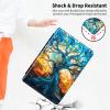 360Rotating Case for All-New Fire HD 8 & Fire HD 8 Plus Tablet (12th/10th Gen, 2024/2022/2020), PU Leather Folio Durable Shockproof Protective Case with Auto Wake/Sleep, Tree of Life view 4