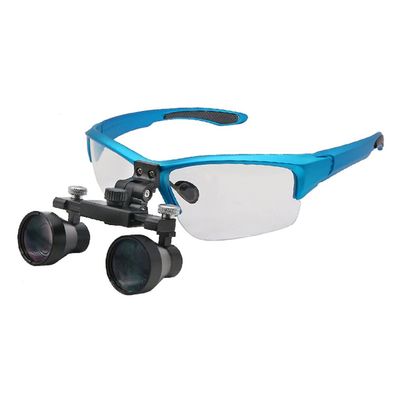 MVUYO Binocular Loupe 2.5X Dental Loupe with Light Goggles Long Working Distance Glasses Protection(D)