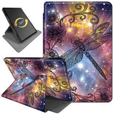 360Rotating Stand Case for 6.8" Kindle Paperwhite (11th Generation-2021) & Kindle Paperwhite Signature Edition, Durable PU Leather Cover with Auto Wake/Sleep for Men, Women, Galaxy Dragonfly