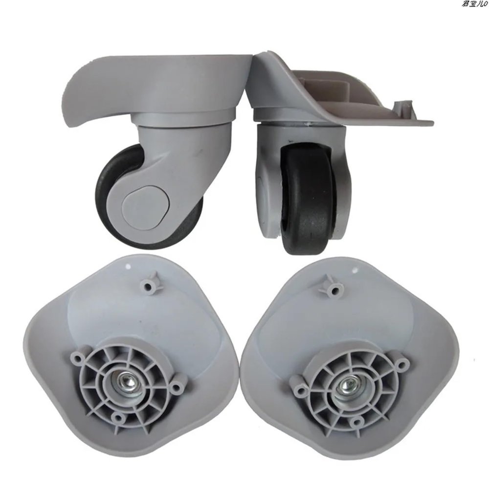 Luggage Replacement Wheels 1 Pair Replacement Luggage Wheel for Suitcases Silent Spinner Rubber Caster Trolley Accessories for Most of Wheels Rolling Luggages(Grey S)