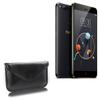 BoxWave Case Compatible with ZTE Nubia Z17 miniS - Elite Leather Messenger Pouch, Synthetic Leather Cover Case Envelope Design - Jet Black view 1