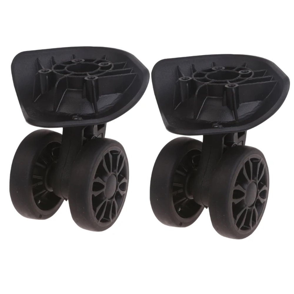 Luggage Replacement Wheels 2Pair Trolley Case Wheel No Noise Luggage Swivel Left & Right Caster Suitcase Replacement Parts for Most of Wheels Rolling Luggages(1)