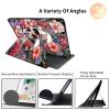 360 Rotating Stand Case for 6" Kindle (11th Generation-2024/2022 Release), PU Leather Folio Cover with Auto Wake/Sleep, Durable Shockproof Protective Case for Men, Women, Red Rose Skull view 2