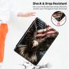 360Rotating Case for Fire HD 8 (6th/7th/8th Gen, 2016/2017/2018 Release), PU Leather Folio with Auto Wake/Sleep,Durable Shockproof Protective Cover for Fire HD 8-Inch Tablet,Flying Eagle Flag view 4