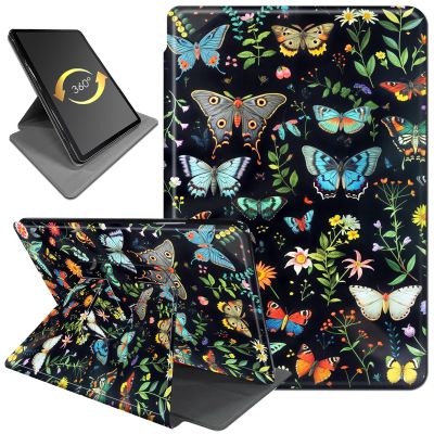 360 Rotating Stand Case for 6" Kindle (11th Generation-2024/2022 Release), PU Leather Folio Cover with Auto Wake/Sleep, Durable Shockproof Protective Case for Men, Women, Butterfly