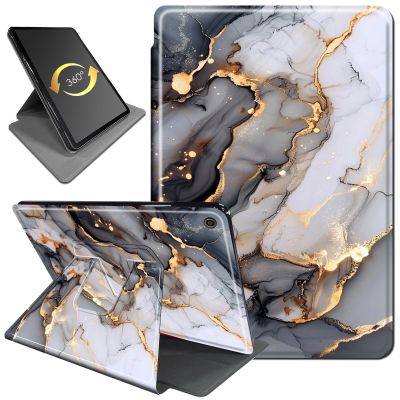 360Rotating Case for Fire HD 8 (6th/7th/8th Gen, 2016/2017/2018 Release), PU Leather Folio with Auto Wake/Sleep,Durable Shockproof Protective Cover for Fire HD 8-Inch Tablet,Black Gold Marble
