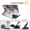 360Rotating Case for Fire HD 8 (6th/7th/8th Gen, 2016/2017/2018 Release), PU Leather Folio with Auto Wake/Sleep,Durable Shockproof Protective Cover for Fire HD 8-Inch Tablet,Black Gold Marble view 2