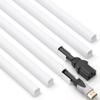 ZhiYo 85in Cord Hider for One Wire, Self-Adhesive Cord Covers for Wires on Wall, Paintable TV Cable Hider Wire Covers for Cords, White Cable Management Raceway Channel, 6X L14in, W0.5in H0.4in view 1