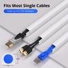 ZhiYo 85in Cord Hider for One Wire, Self-Adhesive Cord Covers for Wires on Wall, Paintable TV Cable Hider Wire Covers for Cords, White Cable Management Raceway Channel, 6X L14in, W0.5in H0.4in view 2