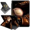 360Rotating Stand Case for 10.1" Fire HD 10 Tablet (9th/7th/5th Gen, 2019/2017/2015 Release), PU Leather Folio Durable Shockproof Protective Case with Auto Wake/Sleep, Baseball view 1