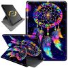 360Rotating Case for Fire HD 8 (6th/7th/8th Gen, 2016/2017/2018 Release), PU Leather Folio with Auto Wake/Sleep,Durable Shockproof Protective Cover for Fire HD 8-Inch Tablet,Colorful Dream Catcher view 1