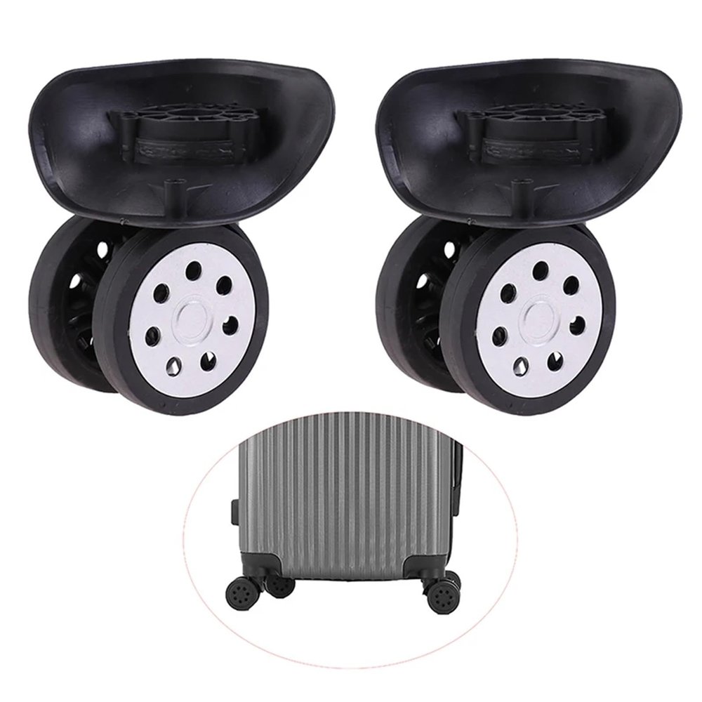 Luggage Replacement Wheels 3 Pairs Trolley Spinner Repair Wheel Suitcase Replacement Parts Luggages Silent Wear Pulleys for Most of Wheels Rolling Luggages
