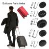Luggage Replacement Wheels 8PCS Universal Portable Replacement Wheel Suitcase Caster Axles Repair Parts Kit for Most of Wheels Rolling Luggages(5) view 3