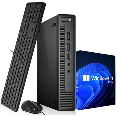 BTO HP EliteDesk 800 G2 Mini Desktop Computer PC, Intel Core i5-6500T 6th Gen. Processor, 16GB DDR4 Ram, 512GB PCIe NVMe SSD, Built-in WiFi, Wireless Keyboard & Mouse, Windows 11 Pro (Renewed)