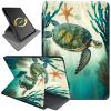 360 Rotating Stand Case for 6" Kindle (11th Generation-2024/2022 Release), PU Leather Folio Cover with Auto Wake/Sleep, Durable Shockproof Protective Case for Men, Women, Turtle view 1