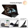 360 Rotating Stand Case for 6" Kindle (11th Generation-2024/2022 Release), PU Leather Folio Cover with Auto Wake/Sleep, Durable Shockproof Protective Case for Men, Women, Golden Glitter Dragon view 2