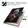 360 Rotating Stand Case for 6" Kindle (11th Generation-2024/2022 Release), PU Leather Folio Cover with Auto Wake/Sleep, Durable Shockproof Protective Case for Men, Women, Golden Glitter Dragon view 3