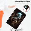 360 Rotating Stand Case for 6" Kindle (11th Generation-2024/2022 Release), PU Leather Folio Cover with Auto Wake/Sleep, Durable Shockproof Protective Case for Men, Women, Golden Glitter Dragon view 4