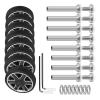 Luggage Replacement Wheels 4Pairs Black Luggage Replacement Wheel with Screw Travel Luggage Replace Caster Parts Repair Components for Most of Wheels Rolling Luggages view 2