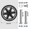 Luggage Replacement Wheels 4Pairs Black Luggage Replacement Wheel with Screw Travel Luggage Replace Caster Parts Repair Components for Most of Wheels Rolling Luggages view 3