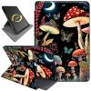 360 Rotating Stand Case for 6" Kindle (11th Generation-2024/2022 Release), PU Leather Folio Cover with Auto Wake/Sleep, Durable Shockproof Protective Case for Men, Women, Mushroom Butterfly Moon view 1
