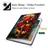 360Rotating Case for Fire HD 8 (6th/7th/8th Gen, 2016/2017/2018 Release), PU Leather Folio with Auto Wake/Sleep,Durable Shockproof Protective Cover for Fire HD 8-Inch Tablet,Glass Red Rose view 3