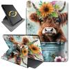 360 Rotating Stand Case for 6" Kindle 10th Generation (2019, Model: J9G29R), PU Leather Folio Cover with Auto Wake/Sleep, Durable Shockproof Protective Case for Men, Women, Iron Barrel Cow view 1