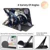 360Rotating Stand Case for 6.8" Kindle Paperwhite (11th Generation-2021) & Kindle Paperwhite Signature Edition, Durable PU Leather Cover with Auto Wake/Sleep for Men, Women, Moon Flower Cat view 2