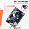 360Rotating Stand Case for 6.8" Kindle Paperwhite (11th Generation-2021) & Kindle Paperwhite Signature Edition, Durable PU Leather Cover with Auto Wake/Sleep for Men, Women, Moon Flower Cat view 4