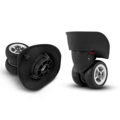 Luggage Replacement Wheels 2Pairs Luggage Replacement Wheel Universal Suitcases Spinner Caster Silent Rubber Repair Accessories for Most of Wheels Rolling Luggages(Black,Small)