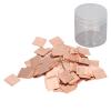 100Pcs Pure Red Copper Heatsinks, Burr Effortless Copper Plate Coolers, High Thermal Conductivity Heat Sink Pads for Phone and PC, Includes Storage Box (20 * 20 * 1.0MM) view 1